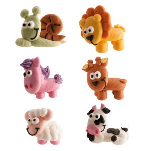 DECORAÇÃO AÚCAR 3D ANIMAIS DE EXPLORAÇÃO 3x3 CM