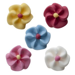 DECORAÇÃO DE AÇÚCAR FLOR 5 CORES Ø 1,5CM