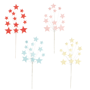 RAMO DECORAÇÃO AÇÚCAR ESTRELAS 26 CM