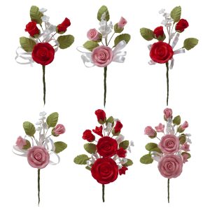 RAMO INDIVIDUAL DECORAÇÃO AÇÚCAR ROSA-VERMELHO