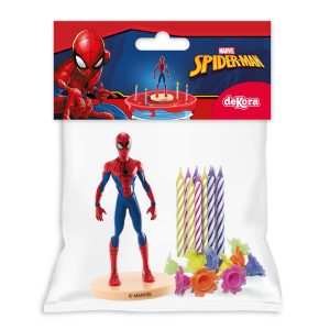 KIT PVC SPIDERMAN COM 10 VELAS PARA DECORAR BOLOS
