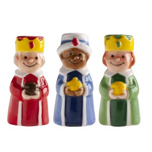 REIS MAGOS ENGRAÇADOS CERÂMICA PARA BOLO DE REI 3~3.5CM