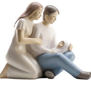 FIGURA DE BAPTISMO DOS PAIS COM O BEBÊ 10CM