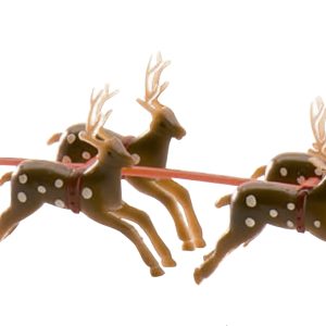 SANTA CLAUS EN TRINEO PLASTICO 22X6CM