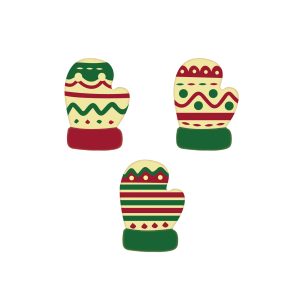 LUVAS DE NATAL DE CHOCOLATE BRANCO 25X35,5 MM