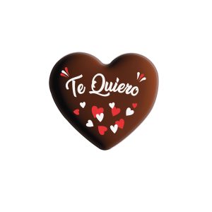 CORAÇÃO DE CHOCO PRETO TE QUIERO 50X44MM