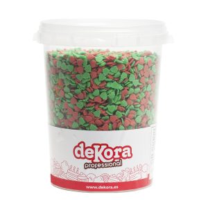 CONFETTI AÇÚCAR ÁRVORE DE NATAL VERDE E VERMELHA 1KG