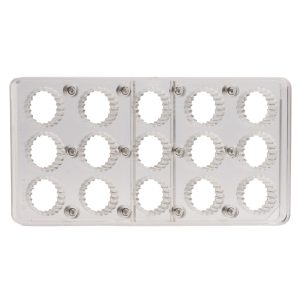 MOLDE POLICARBONATO ONDAS 15 PCS Ø 27MM 275X134X15MM