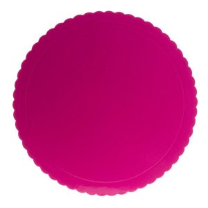BASE RENDADA PARA BOLO FUCSIA Ø 35 CM H 3 MM