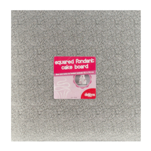 BASE PARA BOLOS CUADRADA PRATEADA 35.5X35.5CM