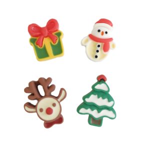 ESTATUETAS DE NATAL EM PLÁSTICO 2D 2,5CM - 3CM