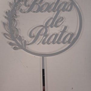 TOPPERS ACRILICOS ESPELHADOS PARA DECORAÇÃO DE BOLOS - UNIDADE