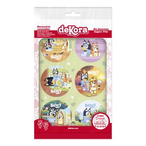 MIX DISCOS COMESTÍVEIS BLUEY E BINGO 6U Ø 5,8CM