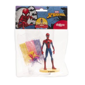 KIT PVC SPIDERMAN COM 10 VELAS PARA DECORAR BOLOS