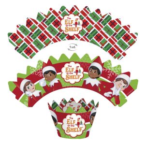CAPSULAS CUPCAKE CON TOPPERS THE ELF 12 UNIDADES