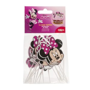 CAKE TOPPERS PAPEL MINNIE  8 MODELO 16UNIDADES
