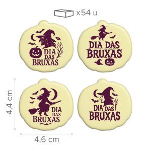 CHOCOLATE BRANCO BRUXAS 46 x 44MM - 54 unid.