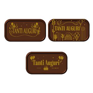 LETREIRO CHOCOLATE NEGRO SORTIDO TANTI AUGURI 75 UNIDADES