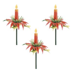 CAKE TOPPER FIGURA DE PLÁSTICO FLOR COM VELA 8CM 72UNDS