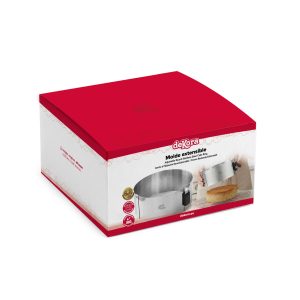 MOLDE REDONDO EXTENSÍVEL EM AÇO INOXIDÁVEL Ø 18-30 H 10CM- H