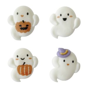 (DECORAÇÃO DE AÇÚCAR 2D HALLOWEEN QUATRO FANTASMAS 48 UNIDA