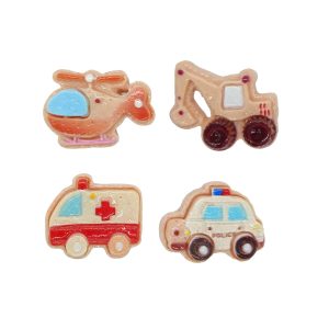 FIGURINAS DE NATAL TRANSPORTES SORTIDO 2D. 2.5 X 2.5CM