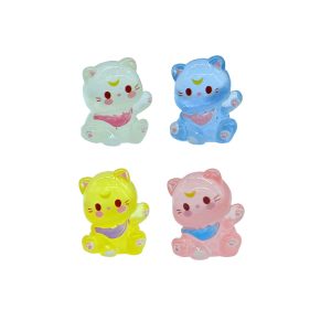 FIGURINAS DE NATAL GATOS COLORIDOS SORT. 3D 1.8X2CM PVC