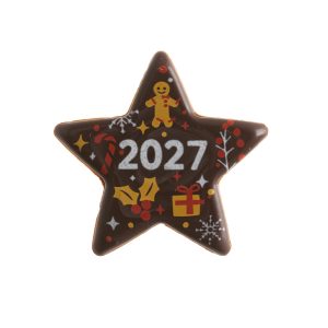 LETREIRO CHOCOLATE PRETO ESTRELA 2027 84 UNIDADES